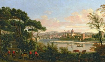 Blick auf Florenz von den Cascine von Gaspar van Wittel